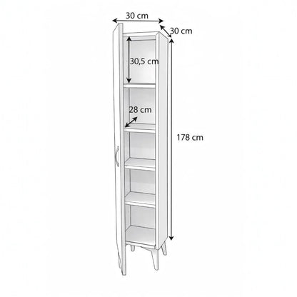 Mutfak - Banyo Çok Amaçlı Dolap 5 RAFLI180CM