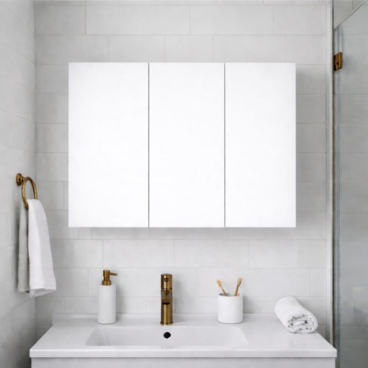 Üç Kapaklı Banyo Dolabı