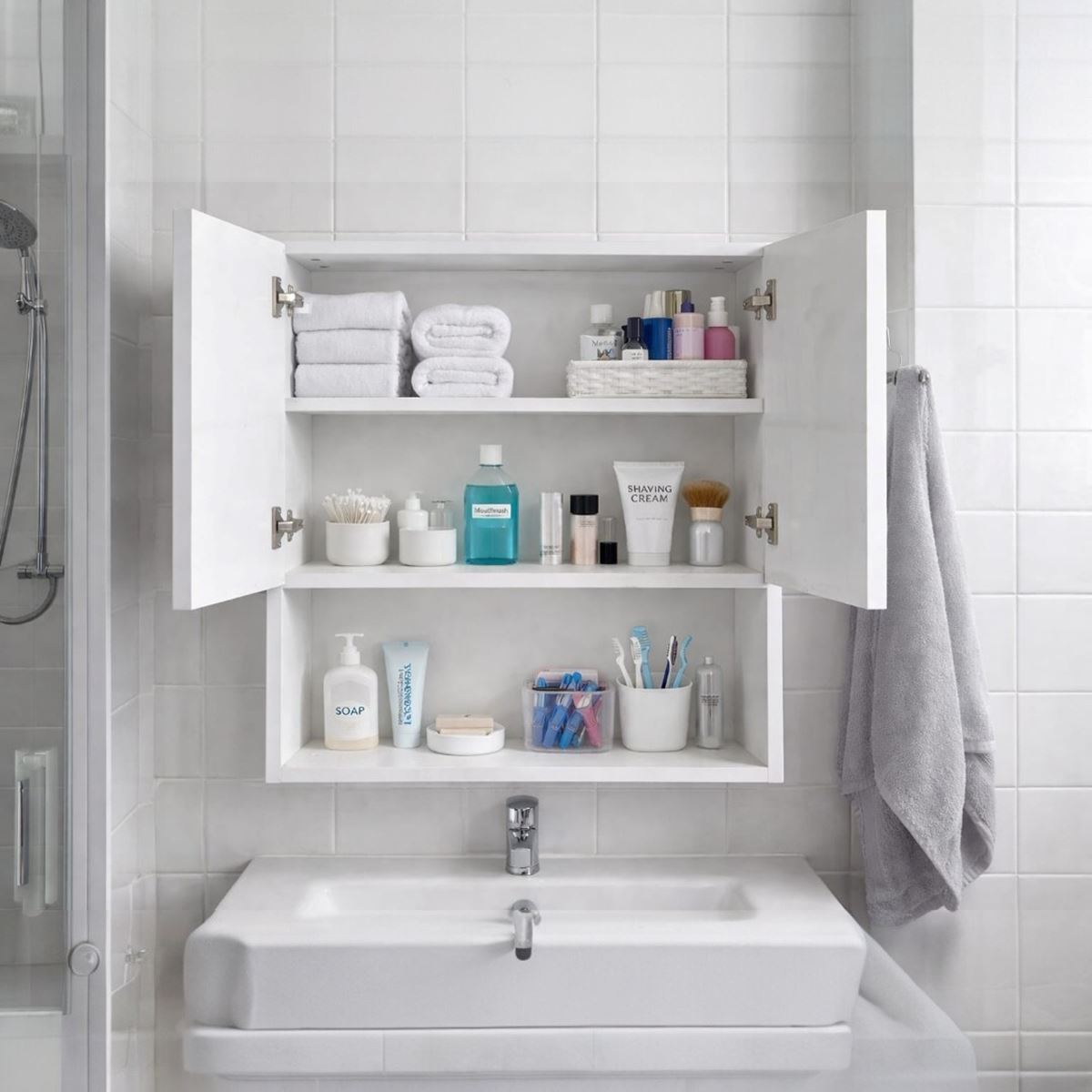 İki Kapaklı Aynalı Banyo Dolabı
