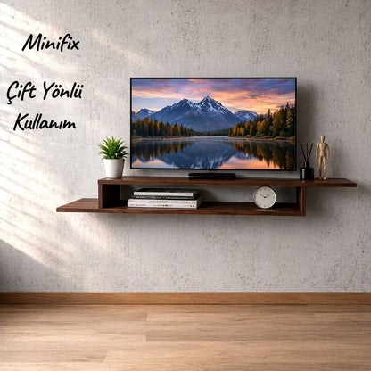 Dekoratif Raflı Duvar Tv Ünitesi Z Raf Barok