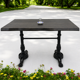 Fir Cafe Table Black Lion Legged - Black