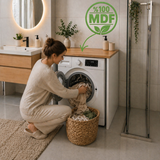 Washer and Dryer MDF Bathroom Cabinet without Doors - Atlantic Pine