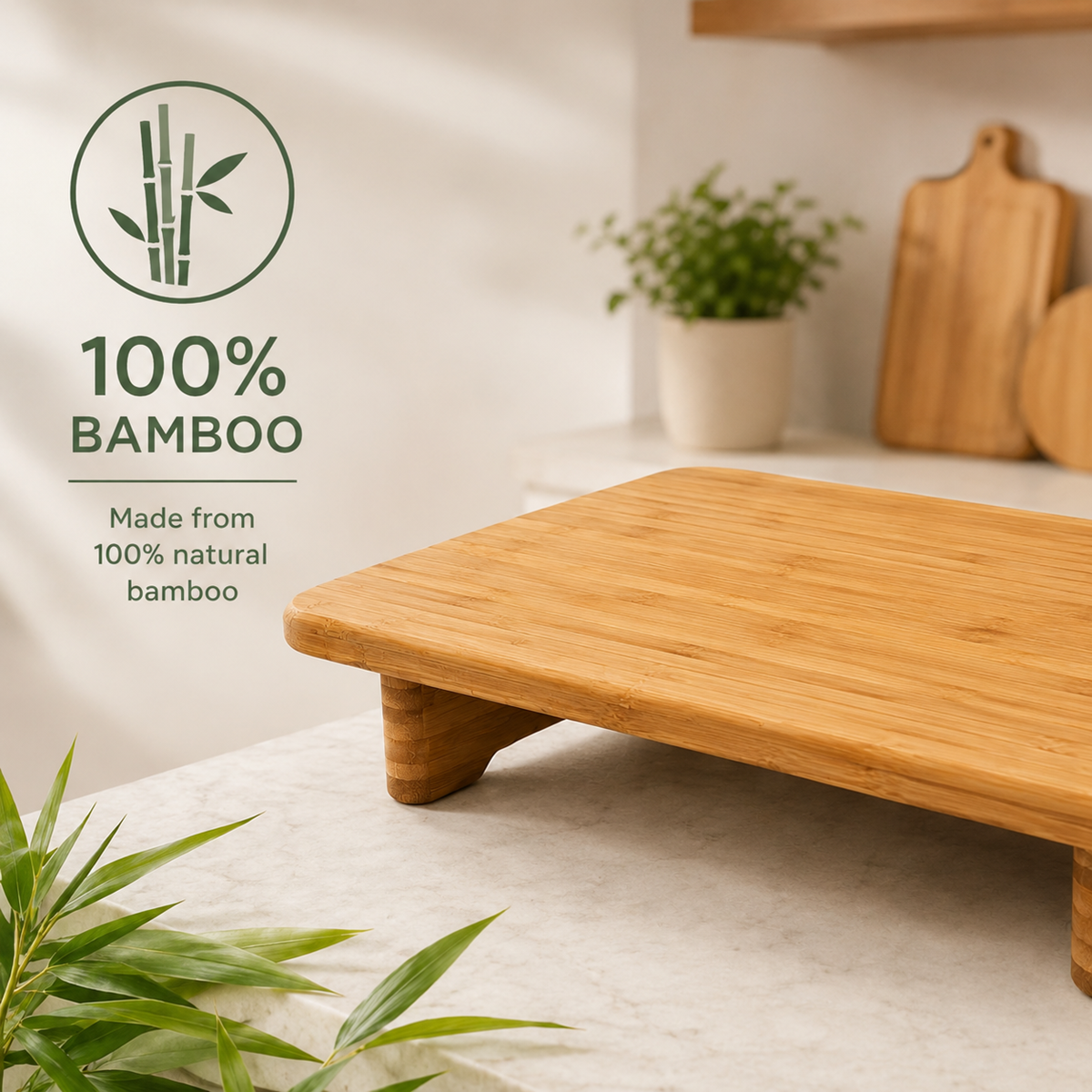 Bambu Kesme Tahtası (Ayaklı)