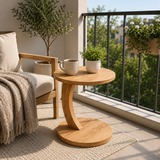 Table d'appoint à roulettes modèle Dolunay C - Pin atlantique