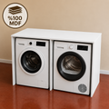%100 MDF Çamaşır ve Kurutma Makinesi Dolabı – İkili Makine Ünitesi Beyaz