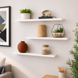 Floating Invisible Wall Shelf Set of 3 - White
