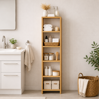 6 Raflı Dekoratif Kitaplık Atlantık Çam Kitaplık Ofis Kitaplığı Dolap Kitap Rafı