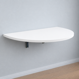 Foldable Desk, Kitchen Table, Wall-Mounted Half-Moon Folding Table - White