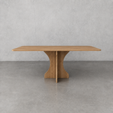 Rectangular Living Room Dining Table Arch Single Leg - 160x90 - African Walnut