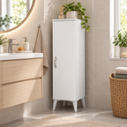 Multi-Purpose 4-Shelf Bathroom Kitchen Cabinet 122 cm - White