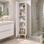 Çok Amaçlı 5 Raflı Banyo Mutfak Dolabı 180 cm - Beyaz