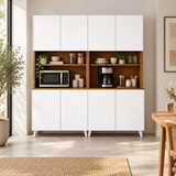 New Generation Multi-Purpose Kitchen Cabinet Coffee Corner 8-Door - Baroque