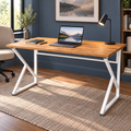 Bureau d'ordinateur en métal avec pieds en Z - Pin Atlantique - Pieds blancs 120 cm