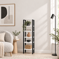 Metal Shelved Bookcase, Plant Stand, and Decorative Display Shelf – White