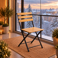 Chaise de balcon pliable en bambou