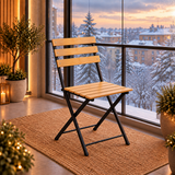 Chaise de balcon pliable en bambou