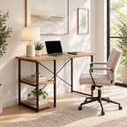 Computer Desk with Shelves - Atlantic Pine