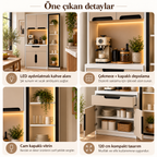 Mona Ledli Kahve Köşesi Dolabı - %100 MDF
