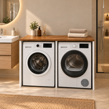 Meuble de salle de bain pour lave-linge et sèche-linge en MDF sans porte, lot de 2 - Pin atlantique