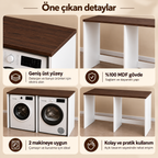Meuble de salle de bain pour lave-linge et sèche-linge en MDF sans porte, lot de 2 - Baroque