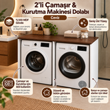 Meuble de salle de bain pour lave-linge et sèche-linge en MDF sans porte, lot de 2 - Baroque