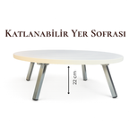 Table ronde pliante à pieds métalliques – Table blanche polyvalente pour étaler la pâte