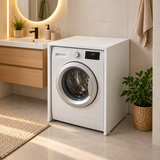MDF Bathroom Cabinet for Washer and Dryer without Door - Matte White