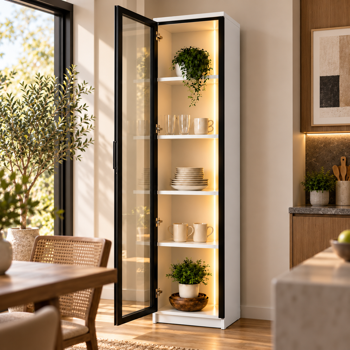 Glass Door LED Illuminated Showcase 210x40