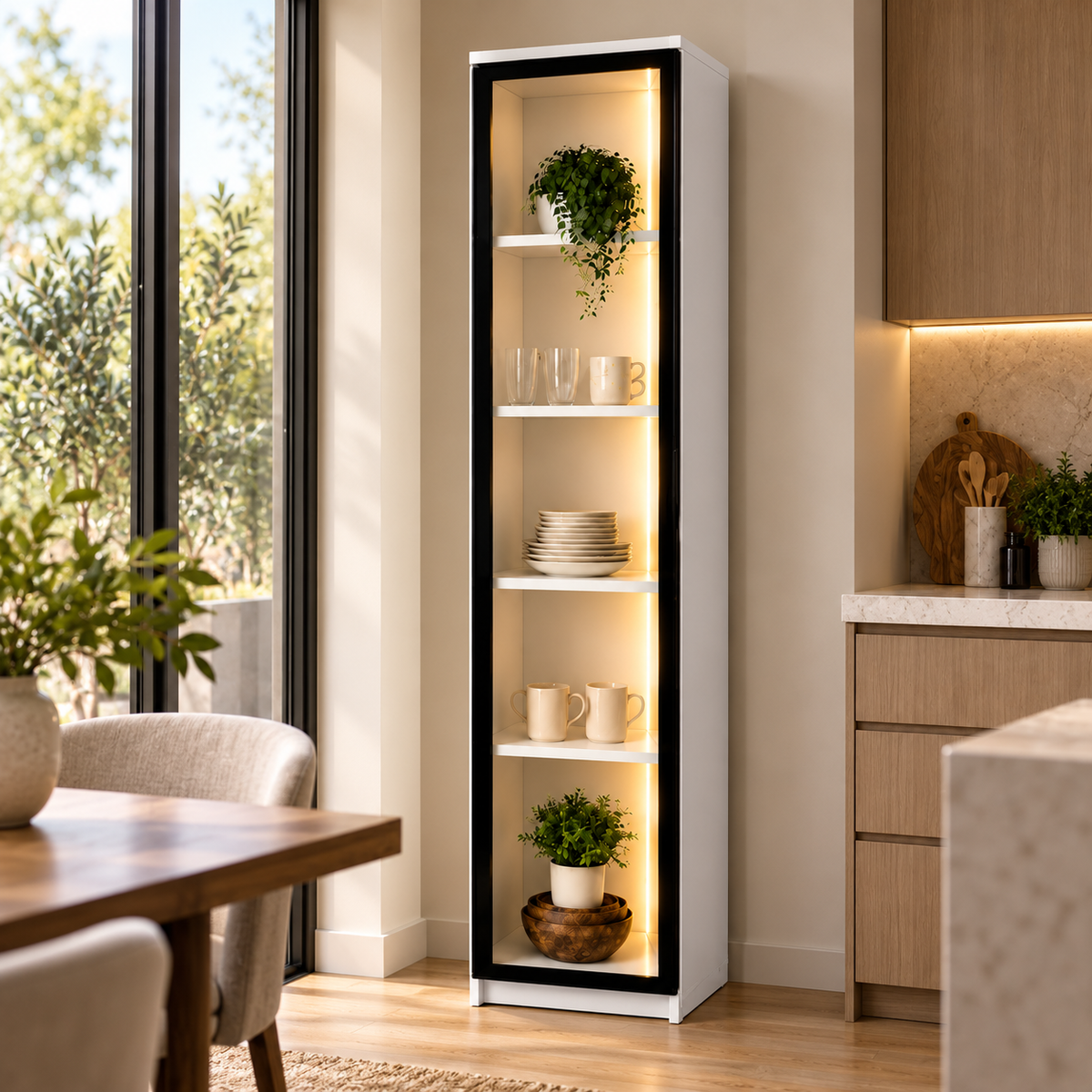 Glass Door LED Illuminated Showcase 210x40