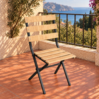 Chaise de balcon pliable en bambou