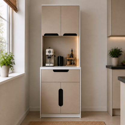 Ledli Kahve Köşesi Dolabı - %100 MDF-80 CM