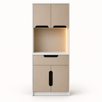 Meuble de coin café avec LED - 100 % MDF - 80 CM